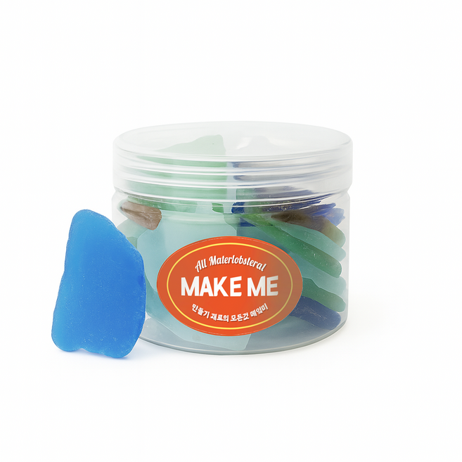 [메잌미] 천연 바다유리 조각 씨글래스, 3-5cm, 300g