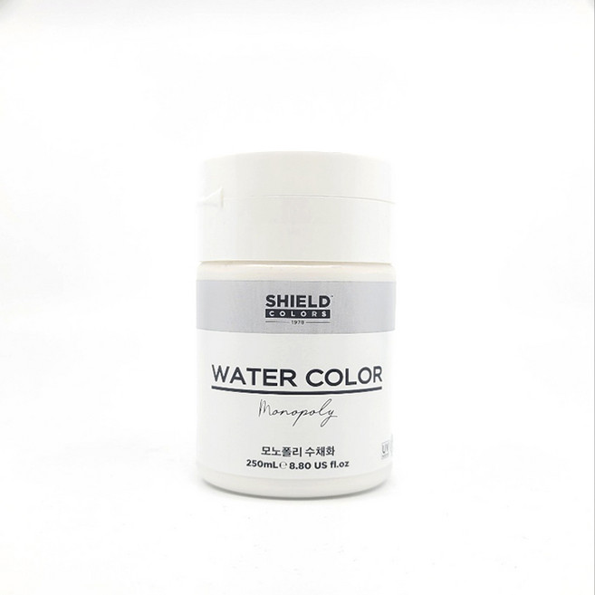 쉴드 모노폴리 수채화물감 250ml 낱색, 흰색