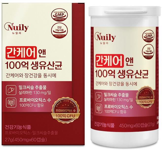 100억 생유산균 비피더스 b3 비피도 간케어 실리마린 밀크씨슬 간건강 식약처 60캡슐, 60정, 1개