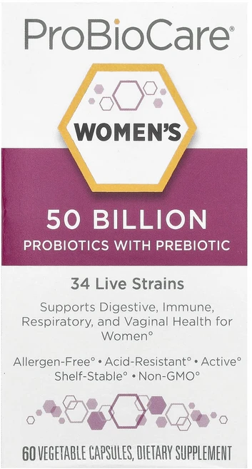 몸관리하세요 겨울입니다 ProBioCare 여성용 프로바이오틱 프리바이오틱 함유 500억 베지 캡슐 60정 특별관리진행, ProBioCare여성용프로바이오틱프리바이오틱함유500, 1개 - 쿠팡