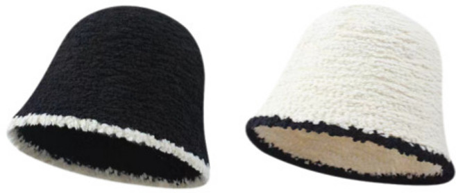 MDIV 2개1세트 뽀글이 투톤 버킷햇 벙거지 모자