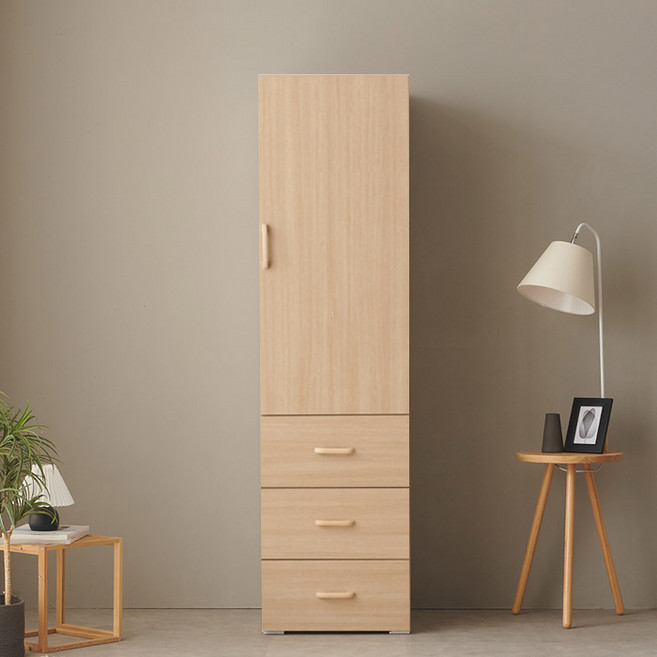 [초특가] 트리플 아델라 LPM 키큰장_도어 500 3단서랍 옷장, 메이플