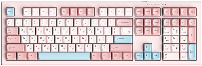 AULA 독거미 한글 저소음 펀키스 멤브레인 유선 키보드, 핑크, S102, 제조사축