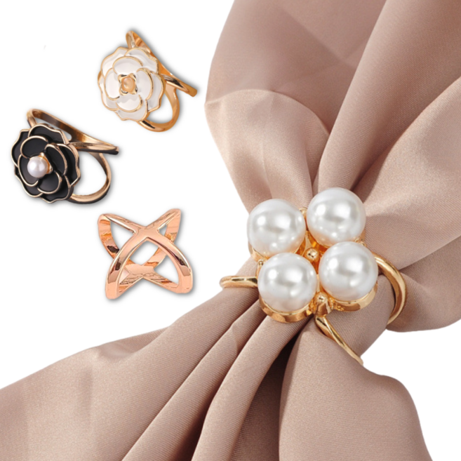 베어온 4종 세트 여성 스카프링 고리 홀더