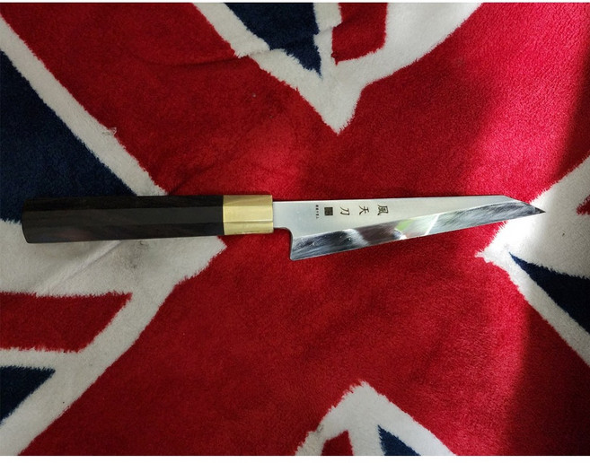 풍천도 창칼 (150mm) 낚시칼 금장 팔각흑단손잡이, 1개