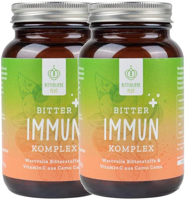 독일 비터리베 BitterLiebe Vitamin C 비터 이뮨 복합체 카무카무 + OPC 포도씨 추출물, 2개, 90정