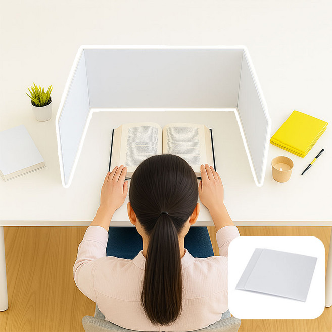 제이라 공부 책상 가림막 파티션 45x35cm, 화이트