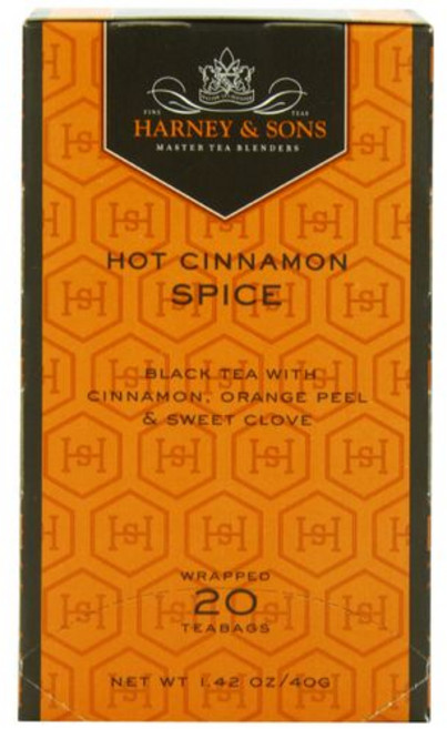 하니 & 선즈 파인 티 핫 시나몬 스파이스 - 20개 티백 Harney & Sons Fine Teas Hot Cinnamon Spice - 20 Tea bags, 1개, 226.8g
