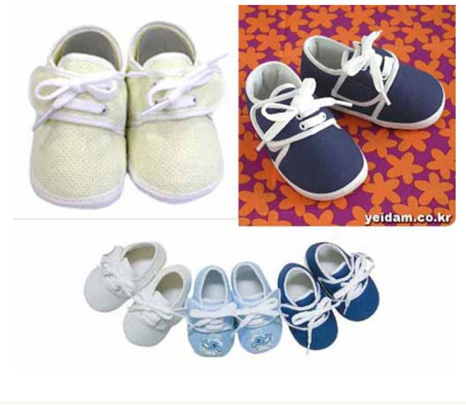 십자수 아기용품 베넷저고리 턱받이 손발싸게 베게 속싸게 재료상품, J33.일반보행기신발(아이보리), 1개