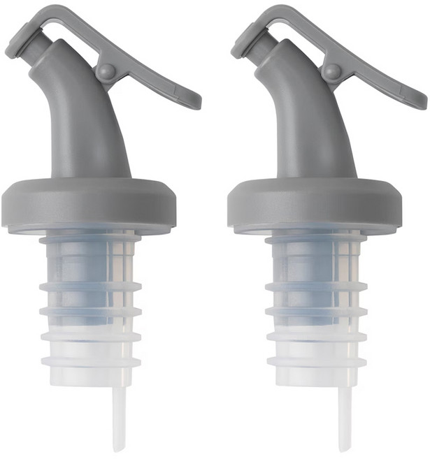 이케아 LOSTAGBAR 뢰스타그바르 푸어러 2개입 퓨어러 병마개 오일푸어러 뚜껑마개 간장병, 플라스틱_304.347.37