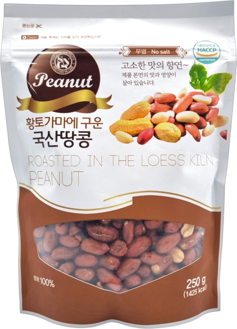 황토가마에 구운 국산땅콩, 1개, 250g