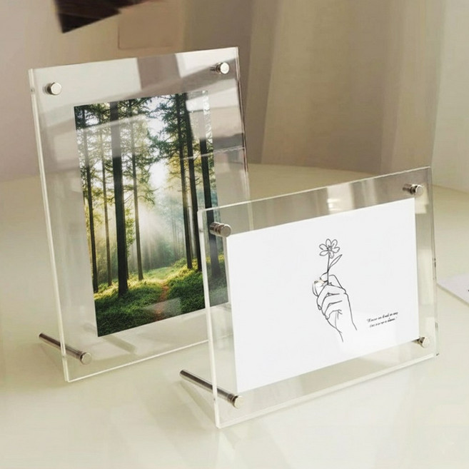마벨인홈 고급 아크릴 액자 스탠드형, 투명, 1개