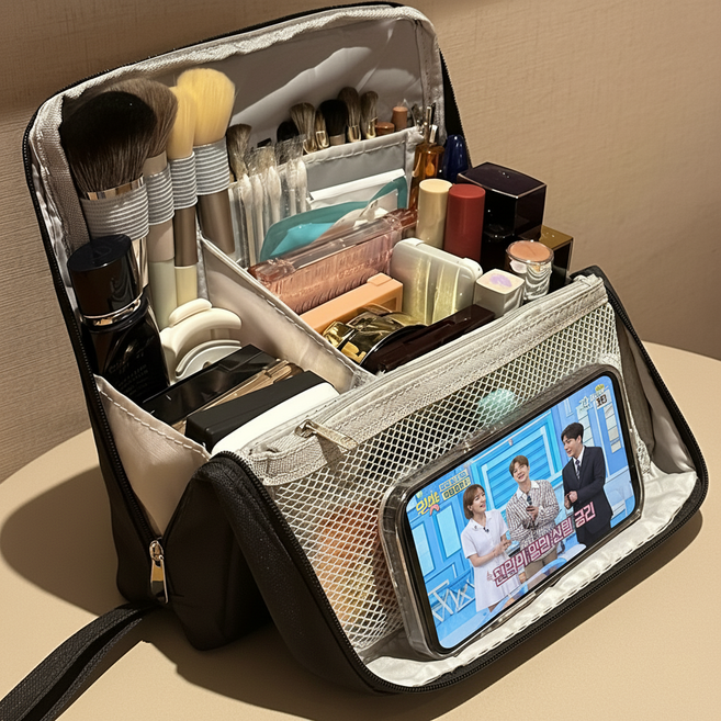 여행용 대용량 세면도구 정리 멀티 파우치 화장품 수납 가방