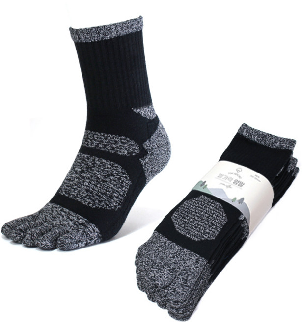 컴포트 남성 스포츠 발가락양말 5켤레 순면 쿠션