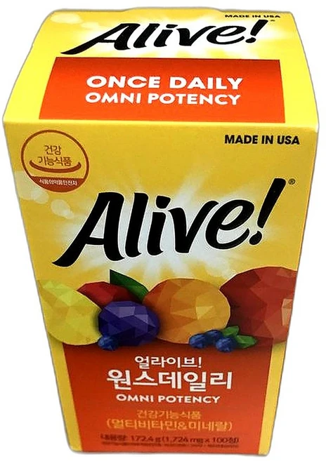 피로회복 에너지 증진 건강 증진 면역력 강화 고함량 멀티비타민 종합비타민 100정 1개 - 쿠팡