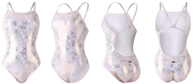 강습추천 브랜드 고급원단 예쁜수영복 골드포일 카멜레온 컷아웃백 화이트모노키니 여자수영복 펄샤인 편한