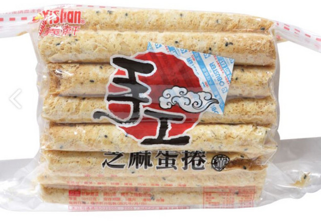 福義軒手工芝麻蛋捲家庭號 - 酥脆口感 伴手禮首選, 500g, 1包