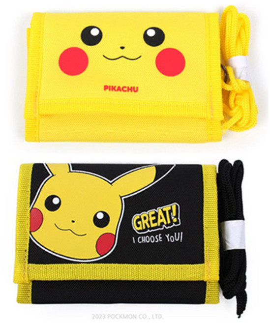 포켓몬스터 피카츄 목걸이 지갑 블랙 그레이트페이스