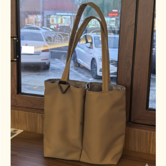 엔코슈 텀블러 물통 넘어지지않는 공간분리 쇼퍼백 에코백 칸막이 가방 수납 방수 세탁기 사용가능 데일리 학생 회사원 도서관 투포켓 대용량텀블러 대용량 물통 초경량