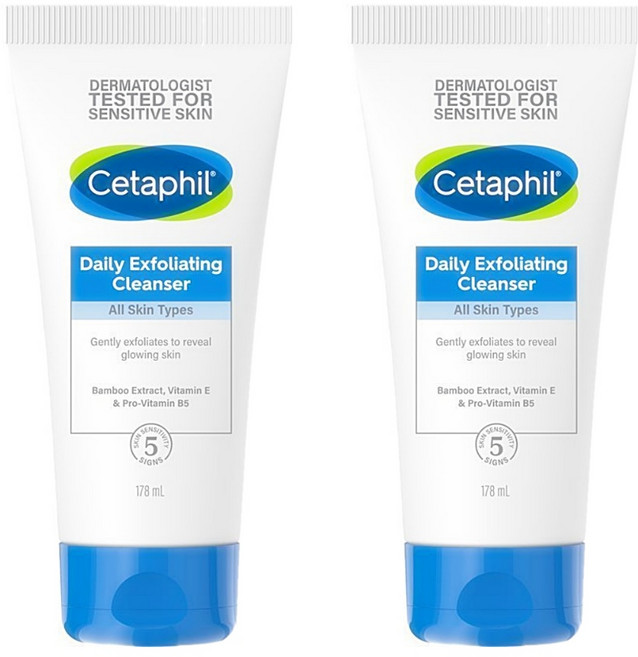 세타필 엑스폴리에이팅 클렌징 페이스 스크럽 Cetaphil Face Daily Exfoliating Cleanser, 2개, 178ml