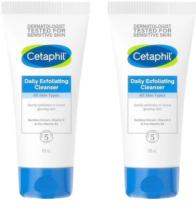 세타필 엑스폴리에이팅 클렌징 페이스 스크럽 Cetaphil Face Daily Exfoliating Cleanser, 2개, 178ml - 쿠팡