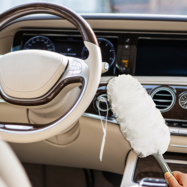 밀레마더스터 가정용 차량용 정전기 먼지 흡착 털이 숏핸들 본품1개 + 리필 23매, 1세트, 흰색/회색