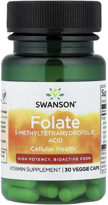 단백질 비타민 철분 마그내슘 칼슘 Swanson 엽산 고효능 베지 캡슐 30정(캡슐당 800mcg) 고루고루섭취해주세요, Swanson엽산고효능베지캡슐30정캡슐당800mcg, 1개 - 쿠팡