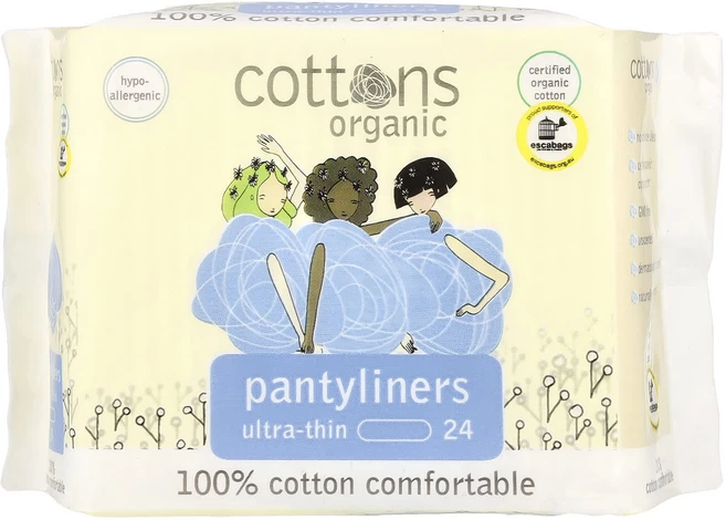Cottons 100% 천연 면 커버시트 팬티라이너 울트라 씬 라이너 24개, Cottons100천연면커버시트팬티라이너울트라씬라이너2, 1개 - 쿠팡