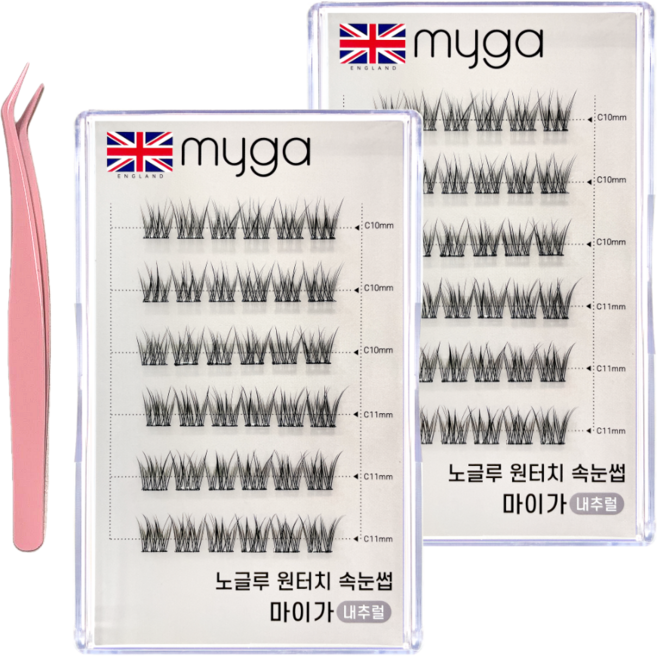 노글루 속눈썹 내추럴 핀셋 가닥속눈썹 또렷한 눈매 10mm/11mm, 1개, 핀셋내추럴내추럴