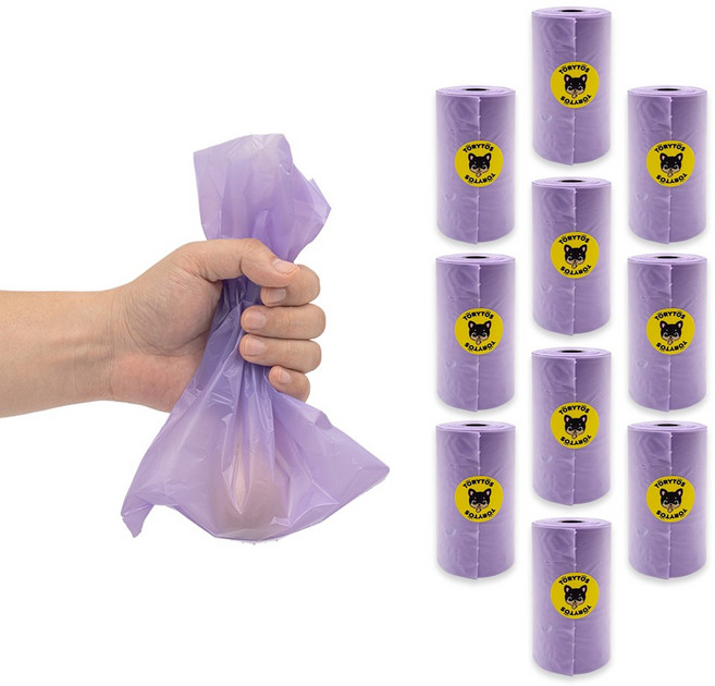 토리토스 도톰미니풉백 배변봉투 소형 두꺼운 향기나는 생분해 똥츄, 1세트, 200개입, 라벤더향