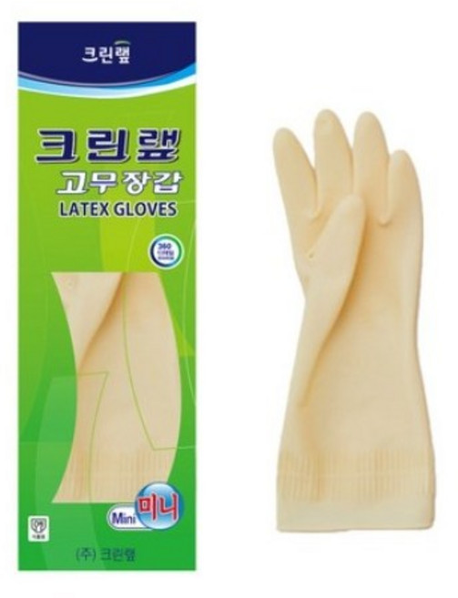 크린랩 고무장갑 (미니) 아이보리, 10개, 미니(XS)