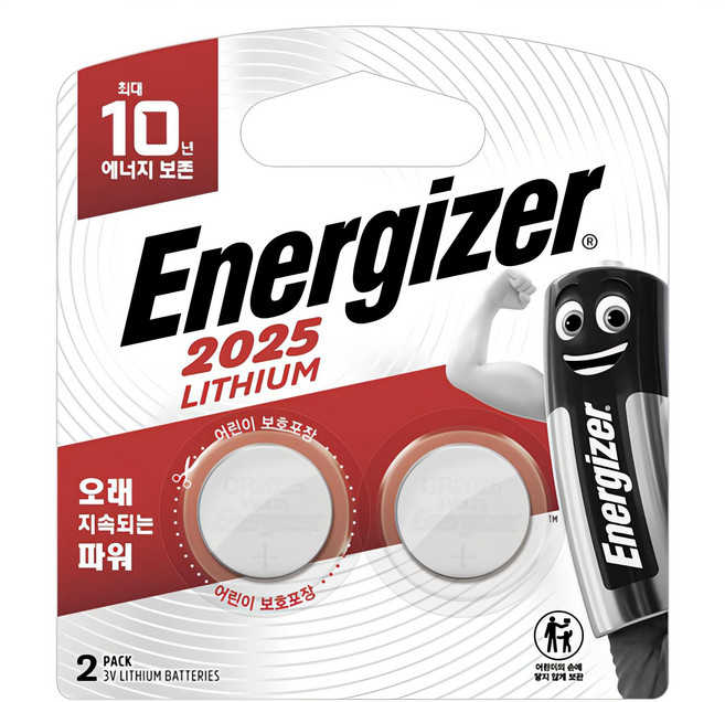 에너자이저 리튬 코인 건전지 CR2025, 2개입, 1개