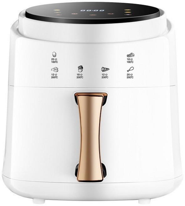 6L空氣炸鍋家用大容量220V多功能全自動電炸鍋薯條機, 1個, 白色8L國內可用插頭110V