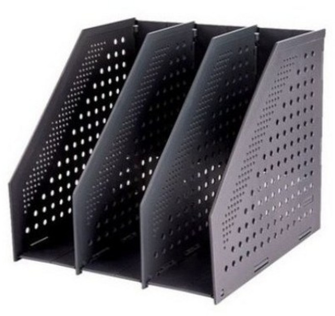 델리 3단 폴딩식 데스크 파일꽂이 78995, ALL BLACK (검정), 4개