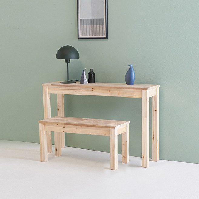 다니엘우드 다용도 원목 사이드테이블 고무나무 아카시아, 고무나무1200×300