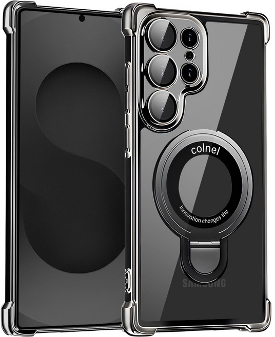 복우롱 갤럭시 s25 울트라 s24 s23 ultra 2배자력 투명 맥세이프 거치대 케이스