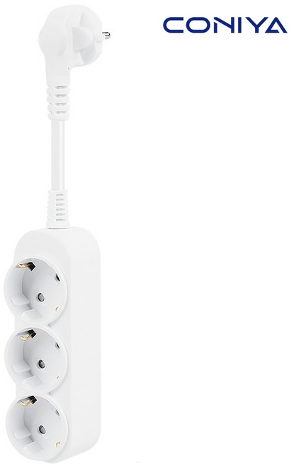 코니야 i탭 2구 3구 확장형 짧은 멀티탭 아이탭 10CM 30CM T자, 화이트, 1개