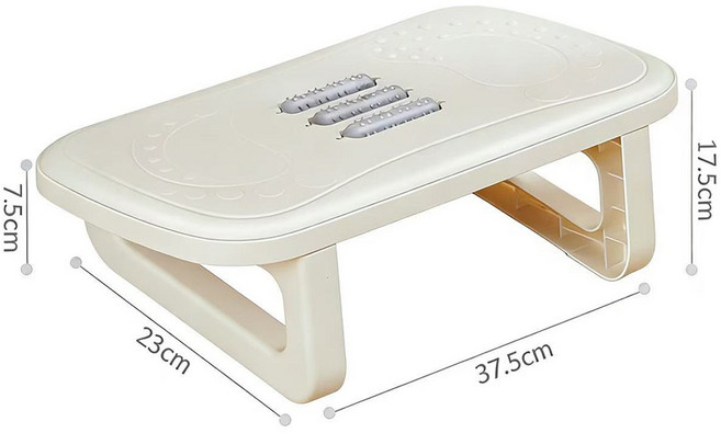 사무실 발받침대 지압 책상 발판 의자 발받침 YCY, 화이트