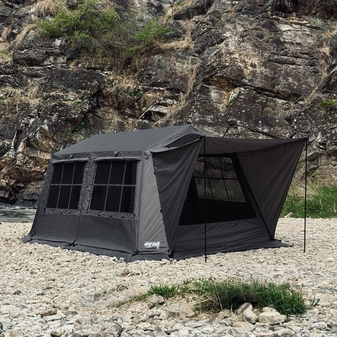 카즈미 와일드 필드 오스카 하우스 텐트 차콜 K251T3T03 4-5인용 캠핑텐트