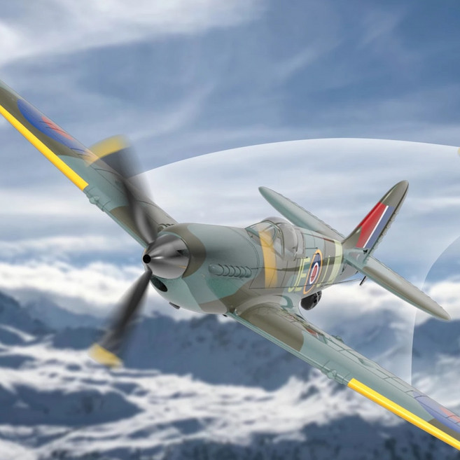 스핏파이어 RC 비행기 고급 전투기 (미니 무선조종 영국 제2차세계대전), 1개