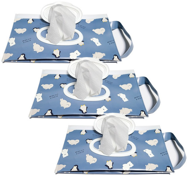 물티슈 파우치 휴대용 케이스 X 3개, 물티슈파우치 B타입