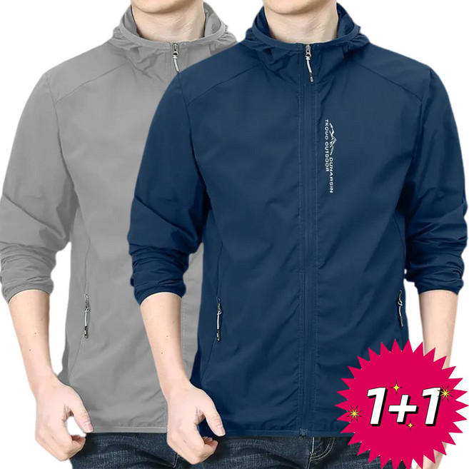 1+1 남성 여름자켓 자외선차단 자켓 후드자켓 바람막이 점퍼 ZBW260304264 26