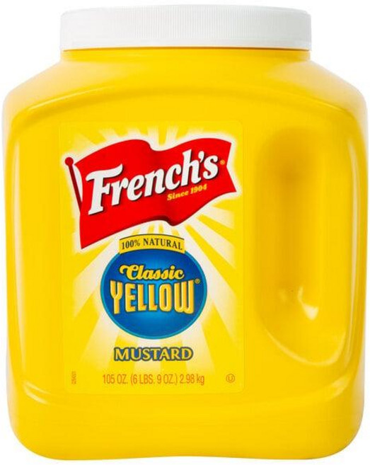 미국 프렌치 French's Classic Yellow Mustard 클래식 옐로우 머스타드 저그 업소용 대용량, 2개, 2.98kg