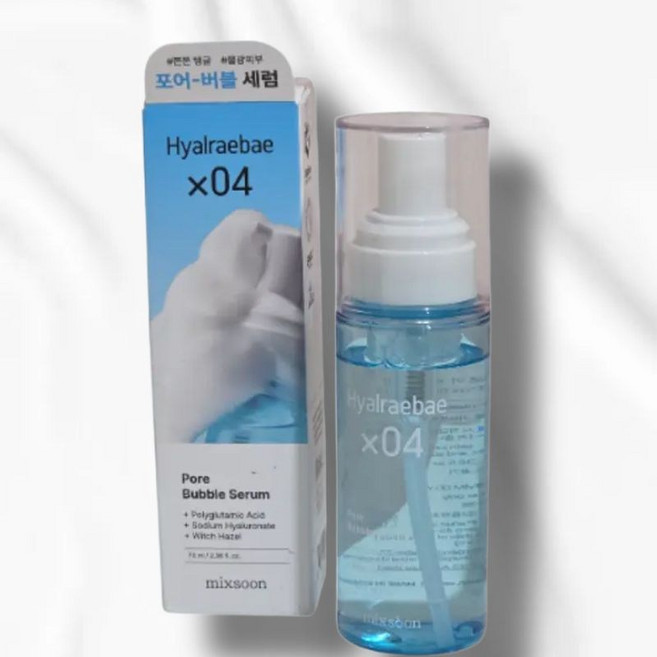 [정품] mixsoon 믹순 히알레배 포어 버블 세럼/수분 세럼 모공 케어 히알루론산 촉촉 화잘먹 피부결 개선 세럼, 1개, 70ml