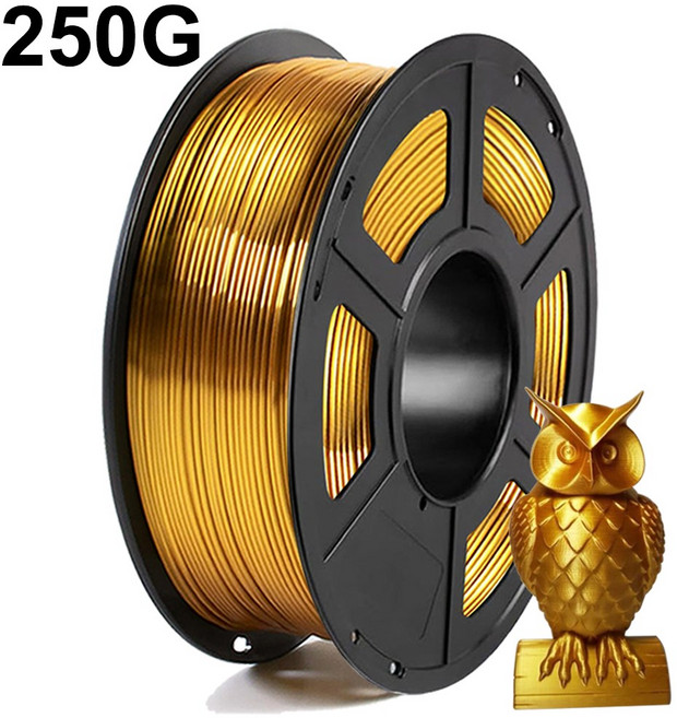 PLA 실크 골드 3d 프린터 소모품 실크 1.75mm 250G 3D 프린터 재료 실크 pla 인쇄 리필 필라멘트 진공 포장 250g