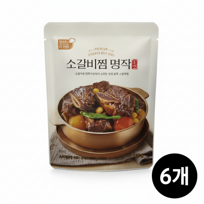 김나운의 소갈비찜 명작, 6개, 500g