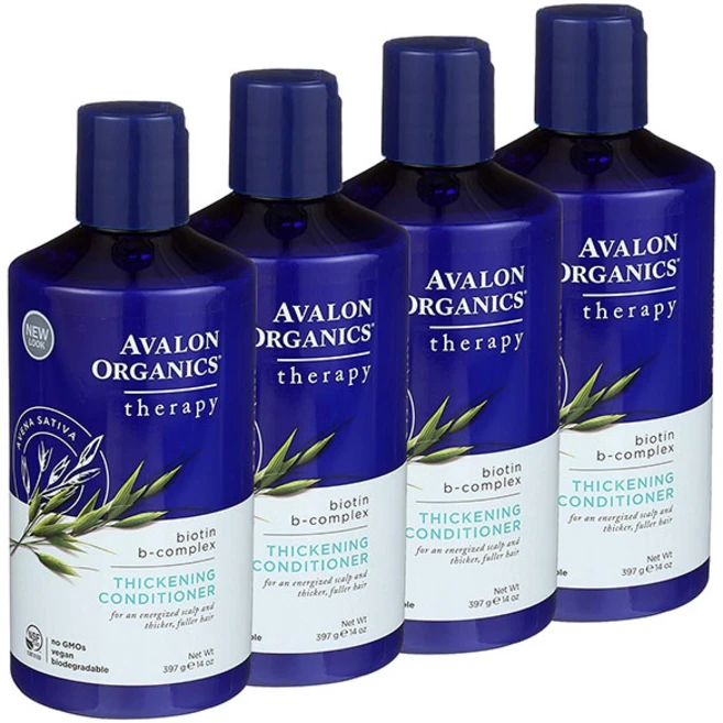 아발론오가닉스 비오틴 B-콤플렉스 씨크닝 컨디셔너, 397g, 4개 - 쿠팡