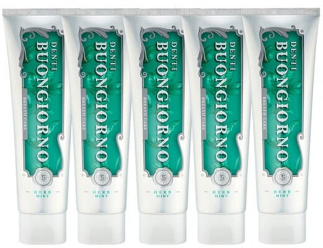 아토세이프 덴티 본조르노 민트향 구취케어 치약, 170g, 5개