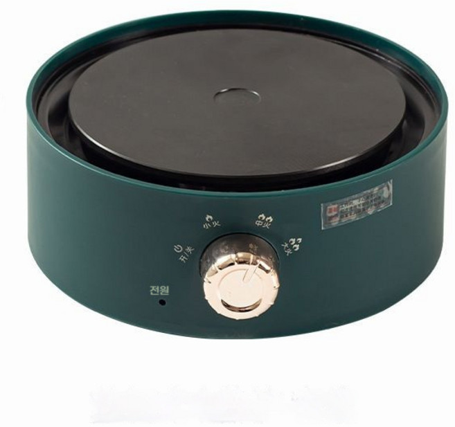 인덕션 빌트인 원형 소형인덕션 미니 전기 세라믹 적외선 가열 스토브 우유 물 보일러 히터 커피 모카 조리대 버너 스튜 핫팟 유도 쿠커, 6) 그린 EU, 일반형