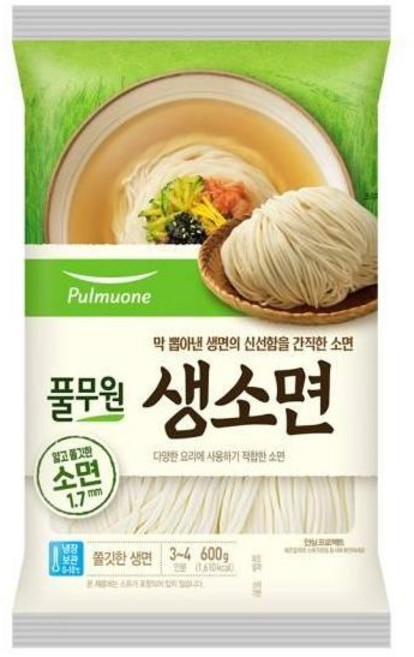 풀무원 생 소면 국수면 (4인분) 600g, 1개